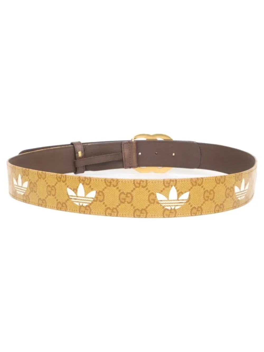 Gucci Adidas GG Logo Buckle Trefoil Belt